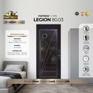 Pintu Baja Fortress Tipe LEGION 80.03 Motif Urat Kayu