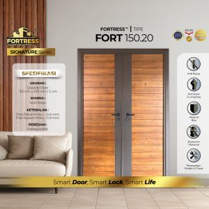 Pintu Fortress Tipe FORT 150.20 Bahan Baja Motif Kayu
